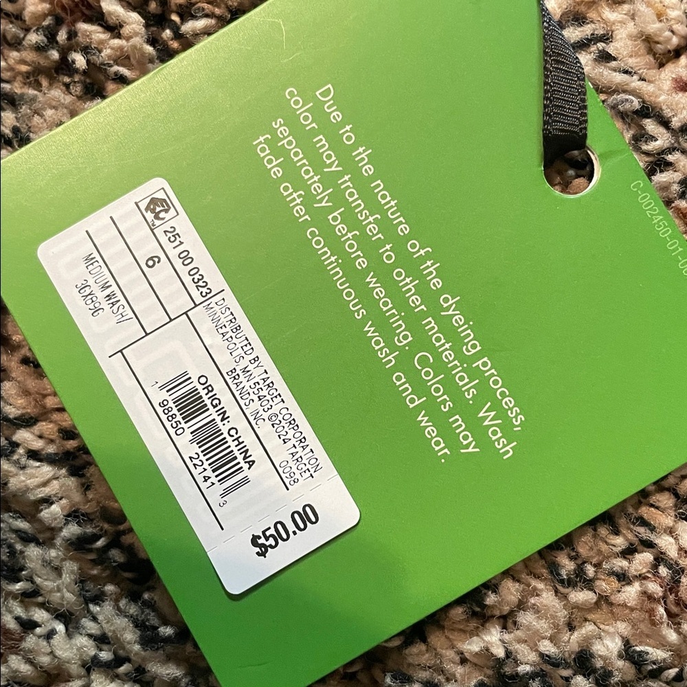 Kate Spade X Target High Rise Rolled Cuff Dark Blue Ankle Jeans Size 14 | NWT! - Picture 9 of 12